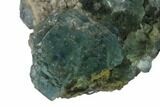 Blue-Green Fluorite Crystals on Quartz - China #138077-2